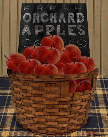 Orchard Apples White Modern Wood Framed Art Print with Double Matting by Albert, Beth