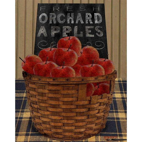 Orchard Apples Black Modern Wood Framed Art Print with Double Matting by Albert, Beth