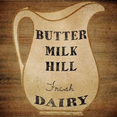 Buttermilk Hill Black Modern Wood Framed Art Print with Double Matting by Albert, Beth