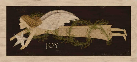 Angel Joy Black Ornate Wood Framed Art Print with Double Matting by Albert, Beth