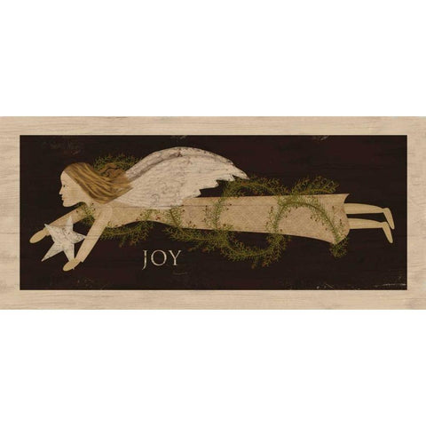 Angel Joy Black Modern Wood Framed Art Print by Albert, Beth