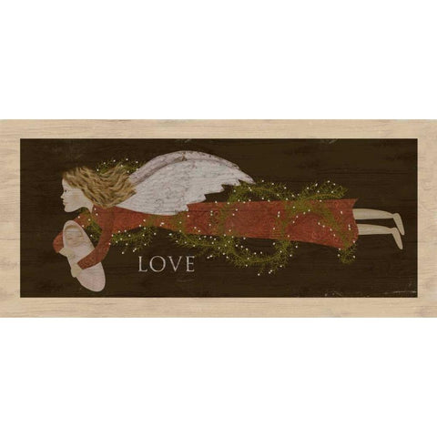 Angel Love Gold Ornate Wood Framed Art Print with Double Matting by Albert, Beth
