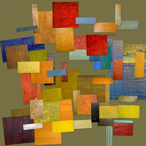 Scrambled eggs II Black Modern Wood Framed Art Print with Double Matting by Calkins, Michelle