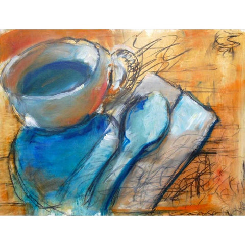 Morning Cup Gold Ornate Wood Framed Art Print with Double Matting by Hoffman, Kate