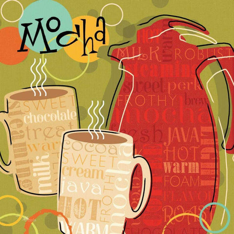 Funky Brew II Black Ornate Wood Framed Art Print with Double Matting by Pela Studio