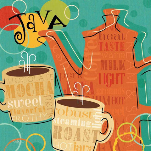 Funky Brew IV White Modern Wood Framed Art Print with Double Matting by Pela Studio