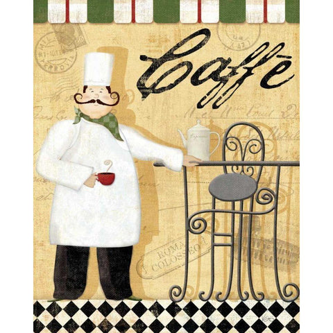 Chefs Break III White Modern Wood Framed Art Print by Charron, Veronique