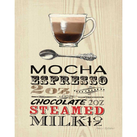 Mocha Black Modern Wood Framed Art Print with Double Matting by Fabiano, Marco