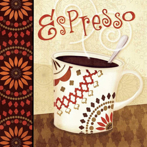 Cup of Joe I Black Ornate Wood Framed Art Print with Double Matting by Charron, Veronique