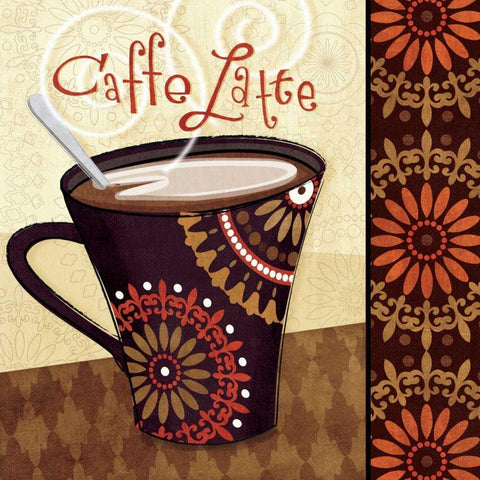 Cup of Joe IV White Modern Wood Framed Art Print with Double Matting by Charron, Veronique