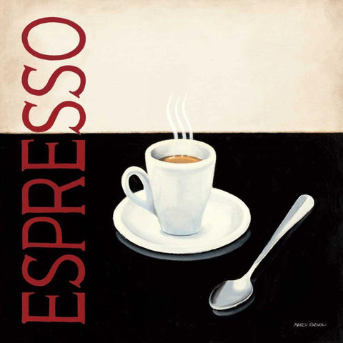 Cafe Moderne IV White Modern Wood Framed Art Print by Fabiano, Marco