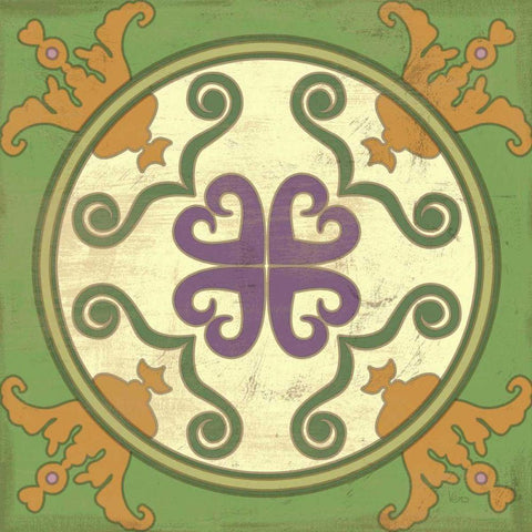 Fresh Herbs Tile I White Modern Wood Framed Art Print with Double Matting by Charron, Veronique