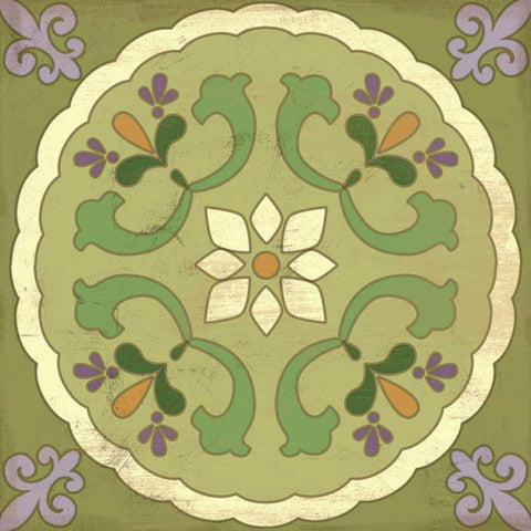 Fresh Herbs Tile IV Gold Ornate Wood Framed Art Print with Double Matting by Charron, Veronique
