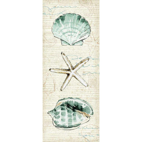 Ocean Prints V Gold Ornate Wood Framed Art Print with Double Matting by Pela Studio