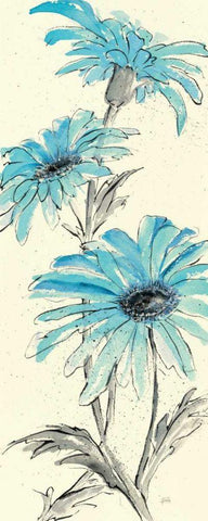 Daisy Dreams I Black Ornate Wood Framed Art Print with Double Matting by Paschke, Chris