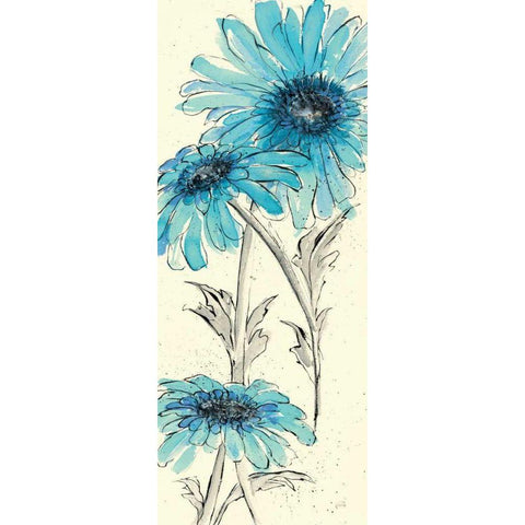 Daisy Dreams II Gold Ornate Wood Framed Art Print with Double Matting by Paschke, Chris