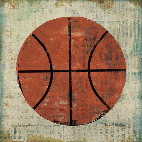 Ball II Black Modern Wood Framed Art Print with Double Matting by Mullan, Michael