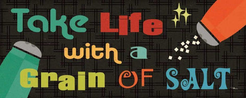 Kitchen It V White Modern Wood Framed Art Print with Double Matting by Pela Studio