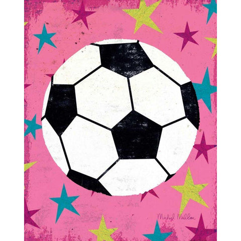 Girls Sports IV White Modern Wood Framed Art Print by Mullan, Michael