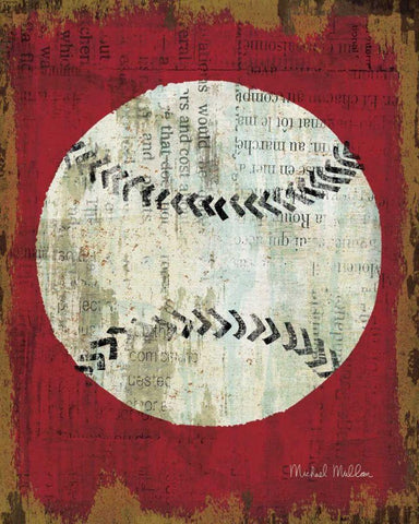 Ball I Black Ornate Wood Framed Art Print with Double Matting by Mullan, Michael