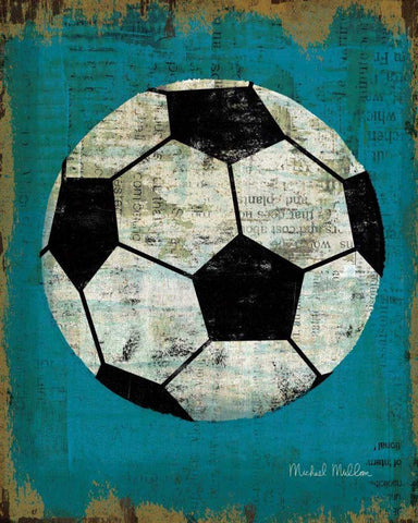 Ball IV White Modern Wood Framed Art Print with Double Matting by Mullan, Michael