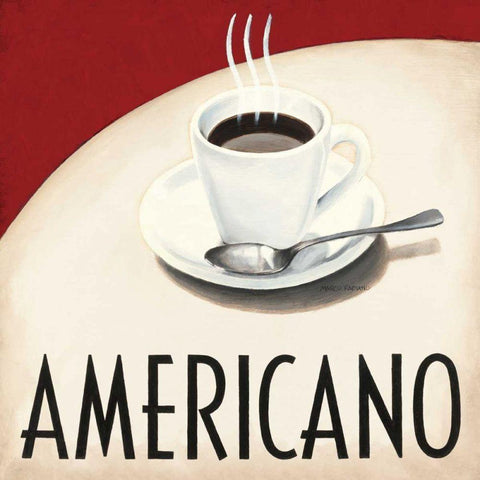 Cafe Moderne III Black Ornate Wood Framed Art Print with Double Matting by Fabiano, Marco