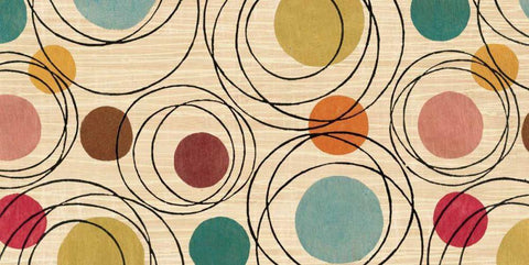 In the Round White Modern Wood Framed Art Print with Double Matting by Wild Apple Portfolio