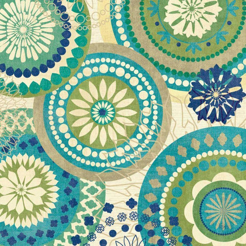 Floral Mix I Gold Ornate Wood Framed Art Print with Double Matting by Charron, Veronique