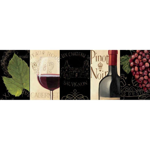 Chateau Nouveau Panel I Black Modern Wood Framed Art Print by Fabiano, Marco