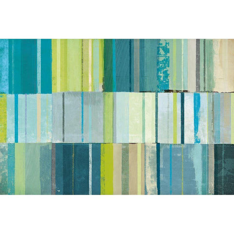 Spring Patches Black Modern Wood Framed Art Print with Double Matting by Mullan, Michael