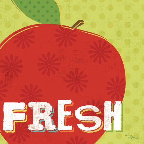 Good Food I White Modern Wood Framed Art Print with Double Matting by Pela Studio