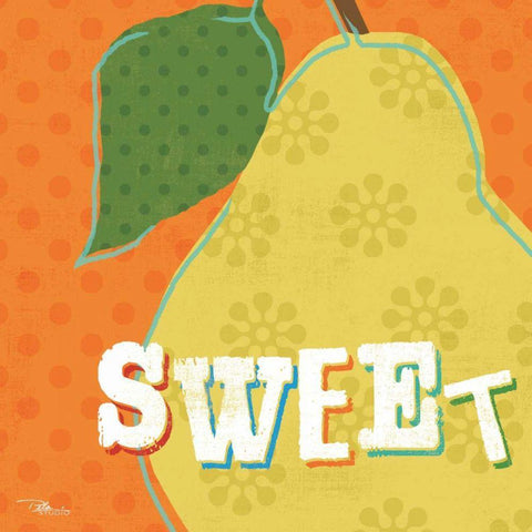 Good Food II White Modern Wood Framed Art Print with Double Matting by Pela Studio