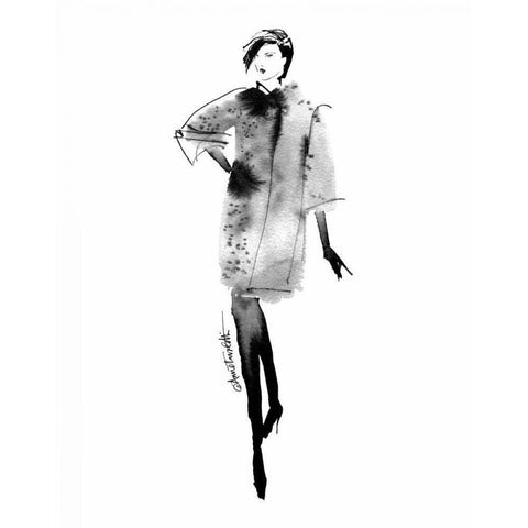 Modern Fashion II Black Modern Wood Framed Art Print with Double Matting by Tavoletti, Anne