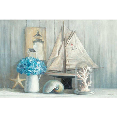 Summer House Crop Gold Ornate Wood Framed Art Print with Double Matting by Nai, Danhui