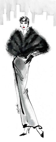 Fifties Fashion I with Red White Modern Wood Framed Art Print with Double Matting by Tavoletti, Anne