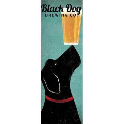 Black Dog Brewing Co. White Modern Wood Framed Art Print by Fowler, Ryan