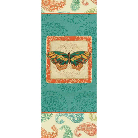 Folk Floral V Gold Ornate Wood Framed Art Print with Double Matting by Brissonnet, Daphne