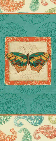 Folk Floral V Black Ornate Wood Framed Art Print with Double Matting by Brissonnet, Daphne