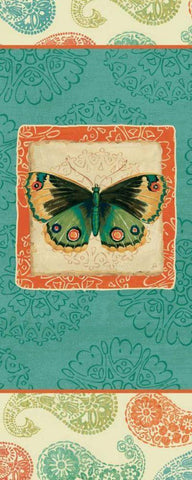 Folk Floral VI Black Ornate Wood Framed Art Print with Double Matting by Brissonnet, Daphne