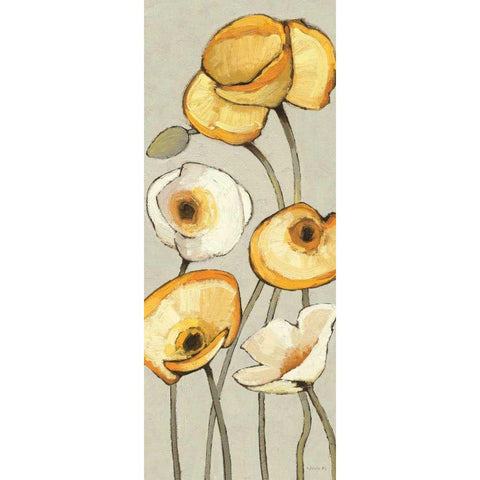 Jaune Gris Panel I Gold Ornate Wood Framed Art Print with Double Matting by Novak, Shirley