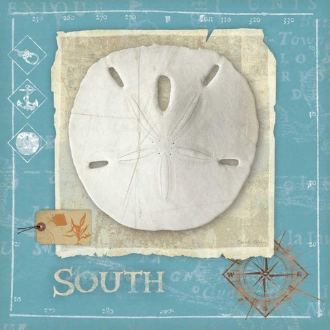 Points West Gold Ornate Wood Framed Art Print with Double Matting by Aldrich, Belinda