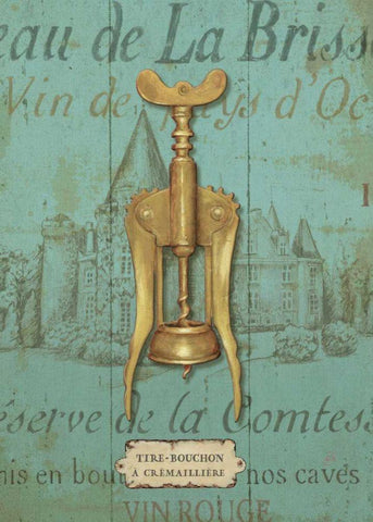 Antique Corkscrew III Blue White Modern Wood Framed Art Print with Double Matting by Brissonnet, Daphne