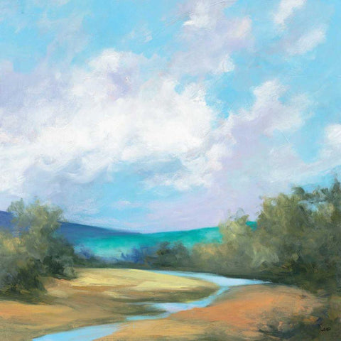 Hedgerow II Gold Ornate Wood Framed Art Print with Double Matting by Purinton, Julia