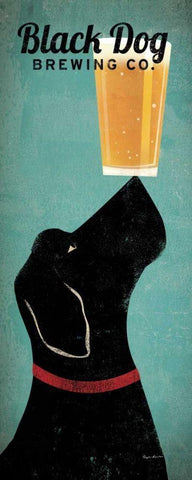 Black Dog Brewing Co. White Modern Wood Framed Art Print with Double Matting by Fowler, Ryan