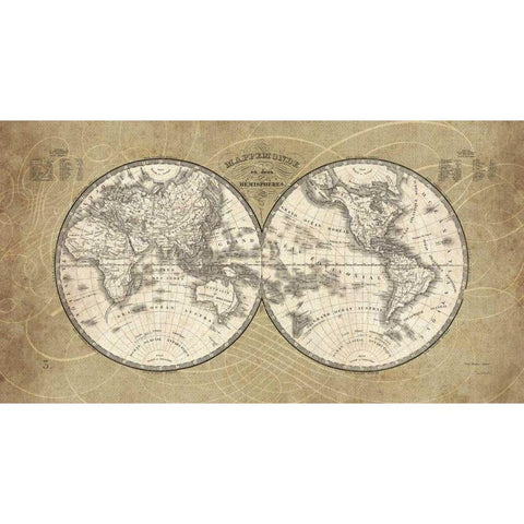 French World Map White Modern Wood Framed Art Print by Schlabach, Sue