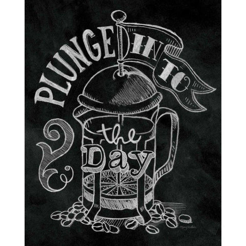 Plunge Into the Day No Border Black Modern Wood Framed Art Print by Urban, Mary