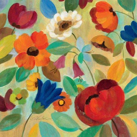 Summer Floral IV White Modern Wood Framed Art Print by Vassileva, Silvia