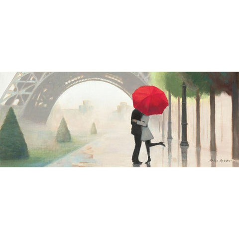 Paris Romance II White Modern Wood Framed Art Print by Fabiano, Marco