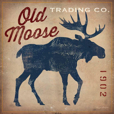 Old Moose Trading Co. - Tan Black Modern Wood Framed Art Print with Double Matting by Fowler, Ryan