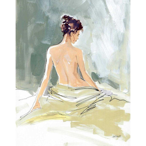 Nude I Gold Ornate Wood Framed Art Print with Double Matting by Tavoletti, Anne